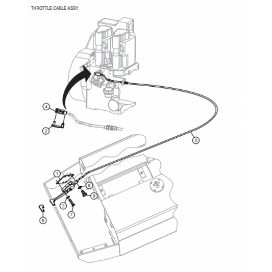 P33/24 HHM-HHMR —Throttle Cable  Assembly Parts By Multiquip