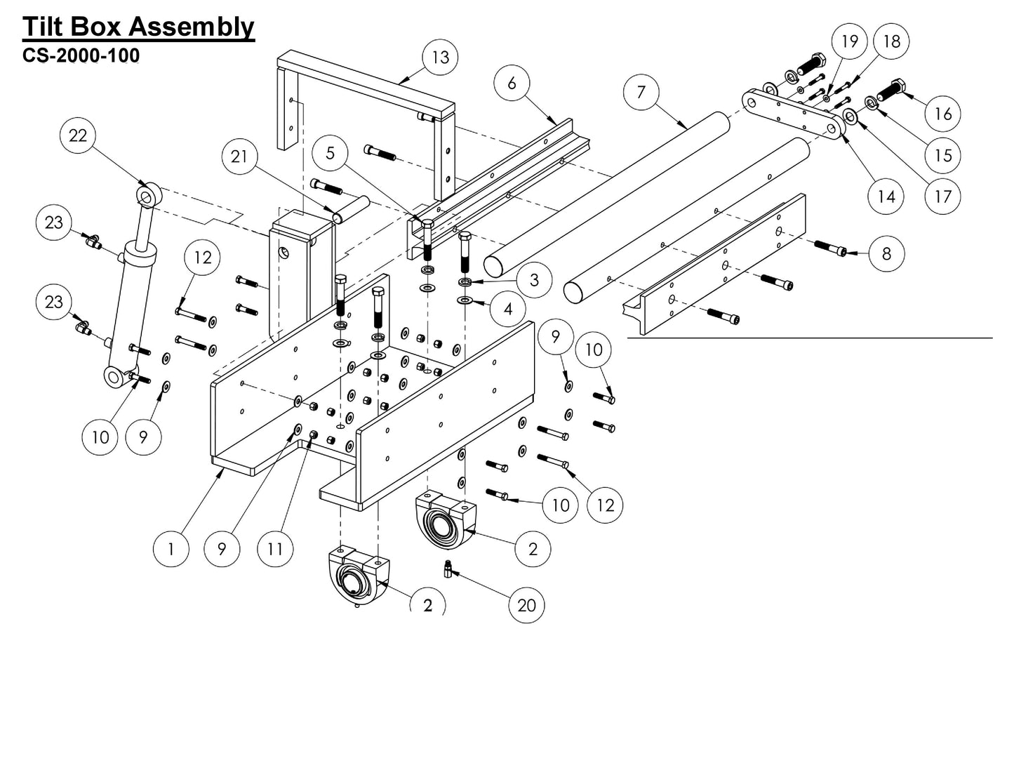 CS-2000-100 Tilt Box Assembly