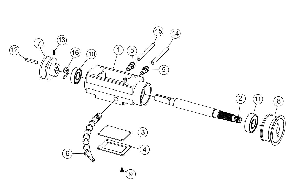 TP24 Tile Saw (Electric Motor) - Bearing Housing Assembly Parts