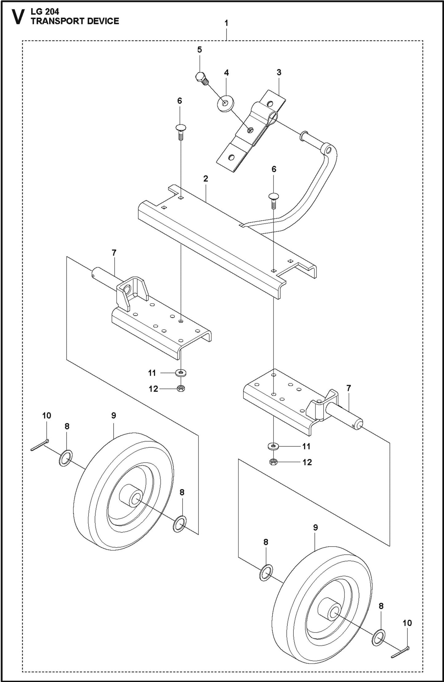 Transport Device Parts For LG 204 Petrol By Husqvarna