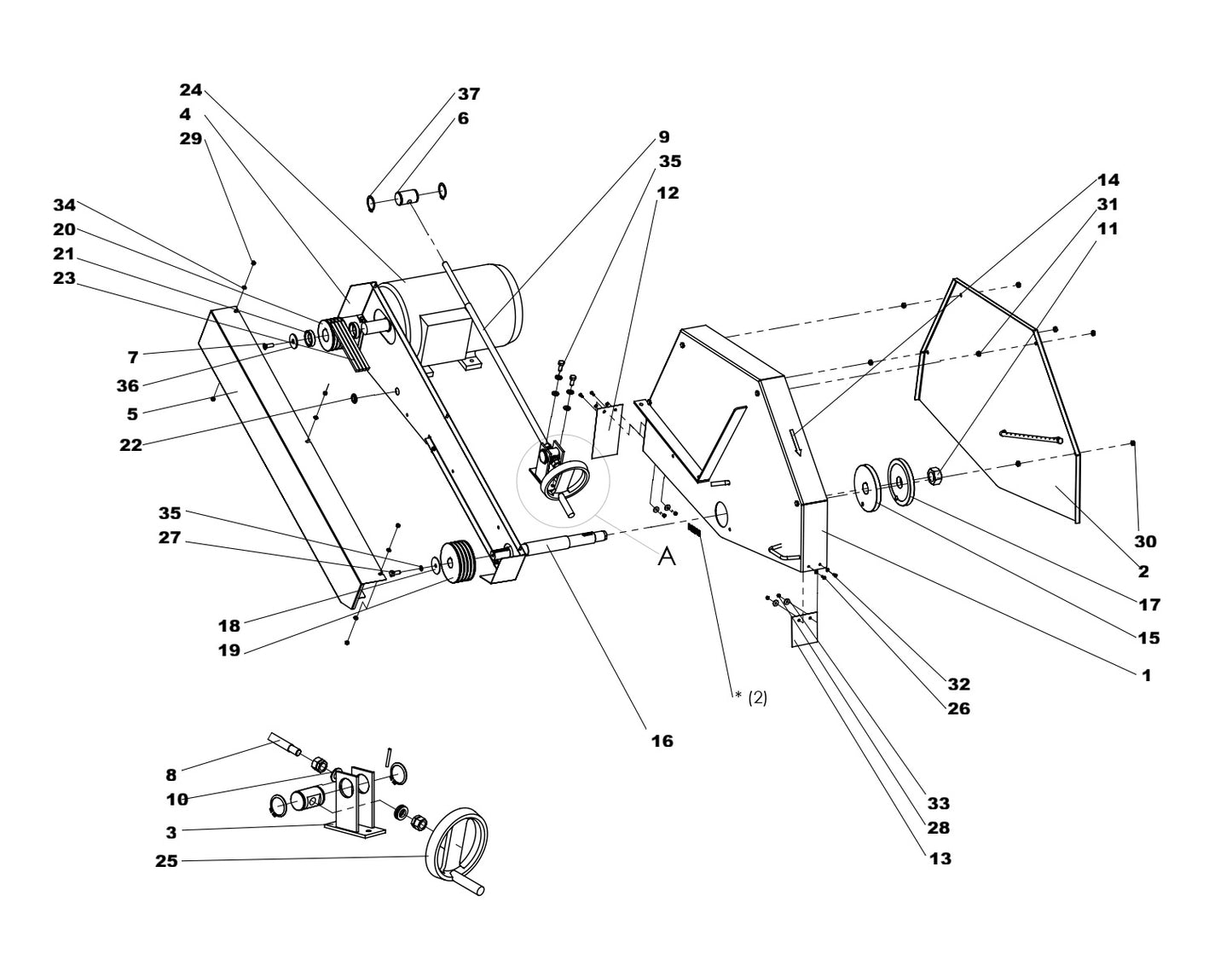 Motor And Blade Guard Assembly Parts For TS 1000 F By Husqvarna