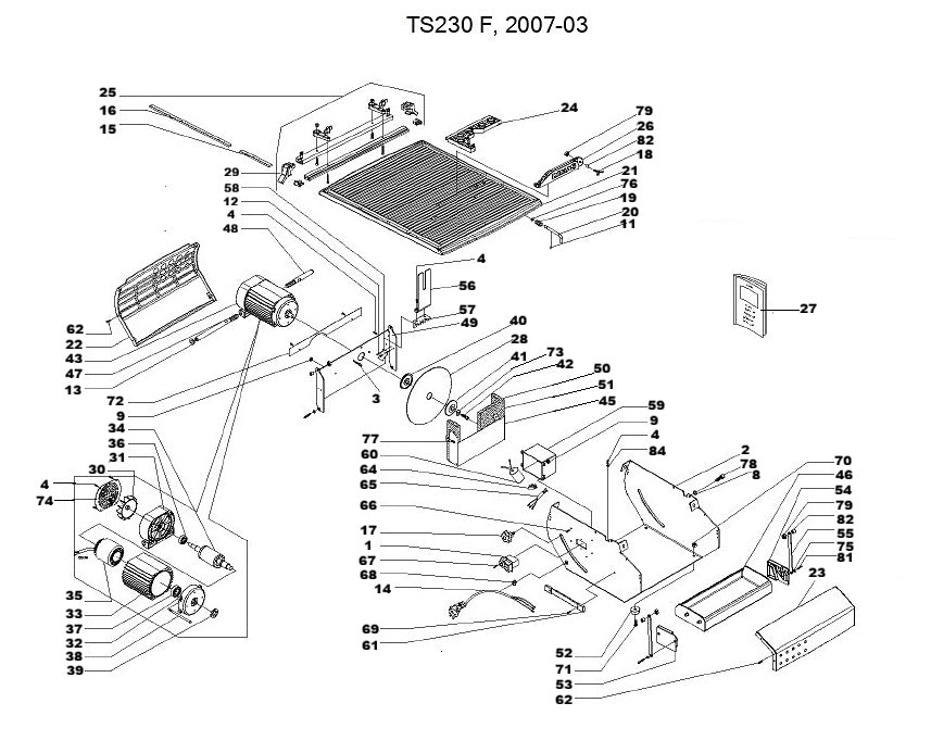 TS 230 F Assembly Parts By Husqvarna
