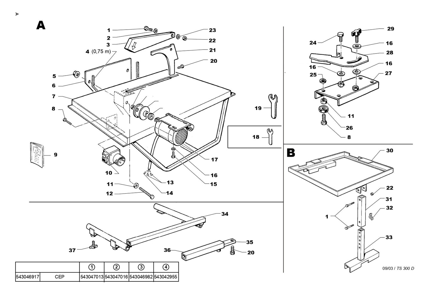 TS 300D Assembly Parts By Husqvarna