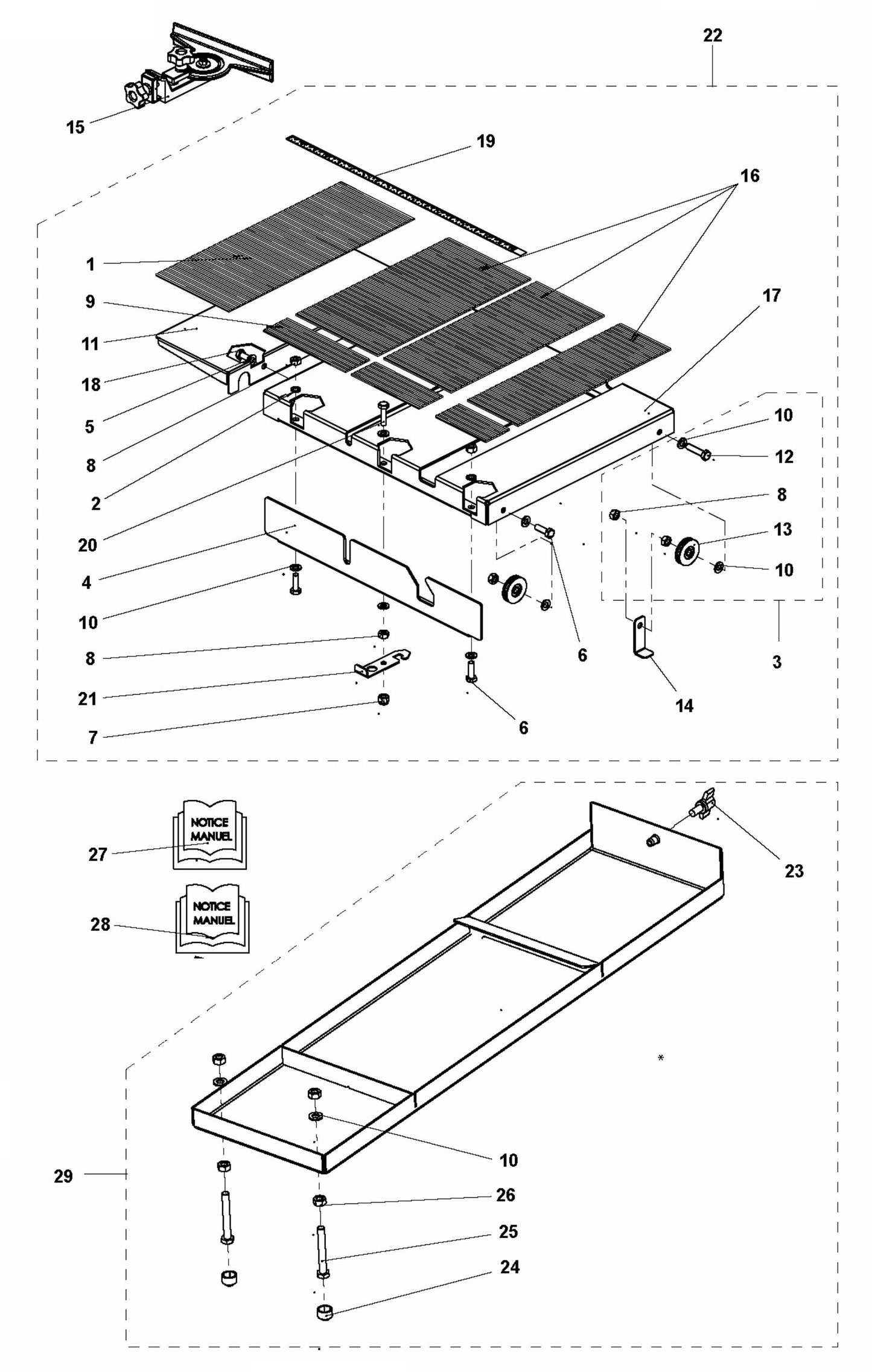 TS 400F Cutting Deck Assembly Parts