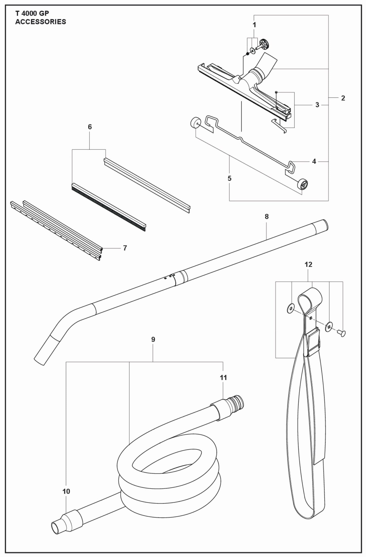 Accessories  Parts For T 4000 GP Parts By Husqvarna