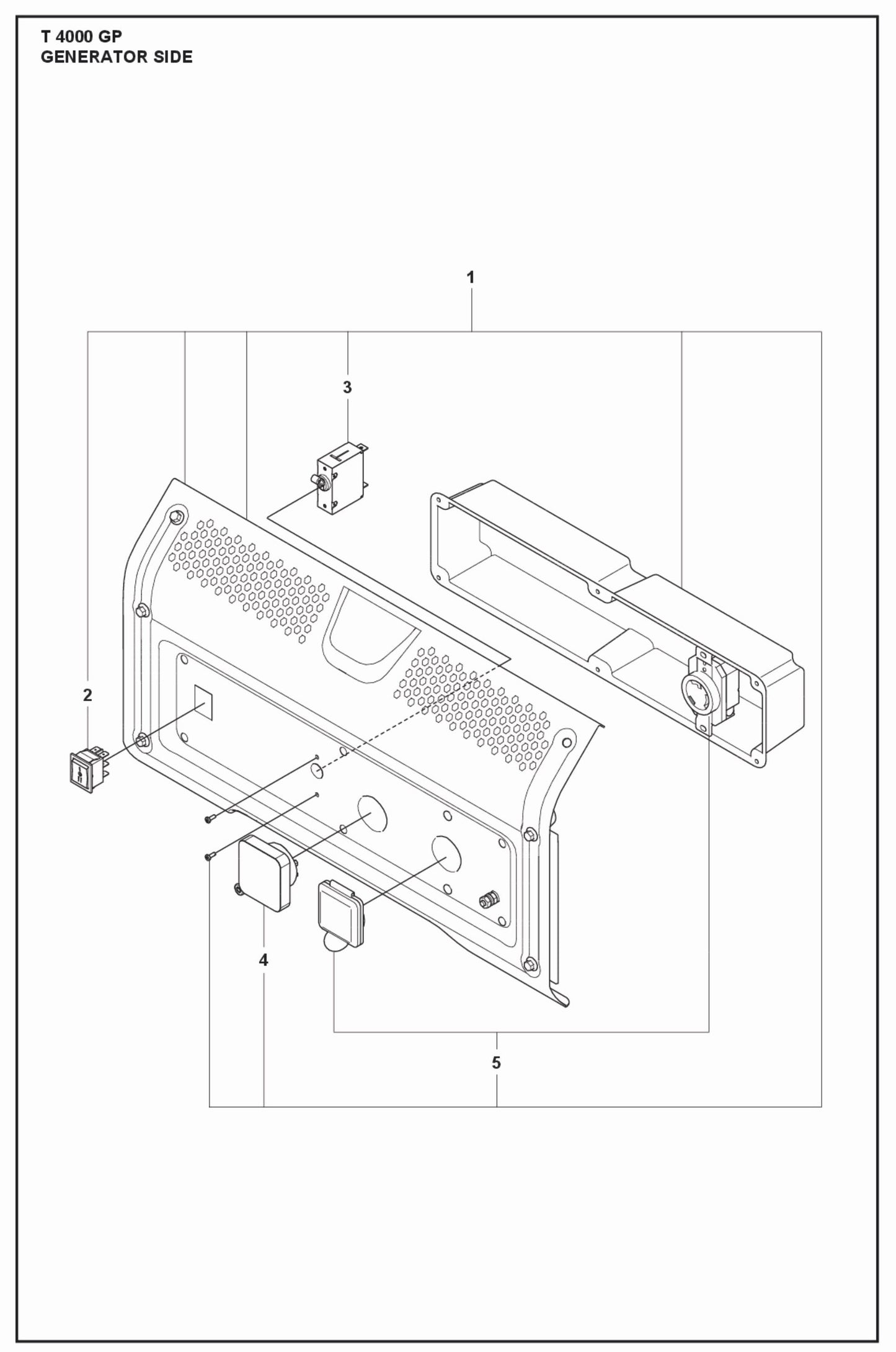 Generator Side Parts For T 4000 GP Parts By Husqvarna