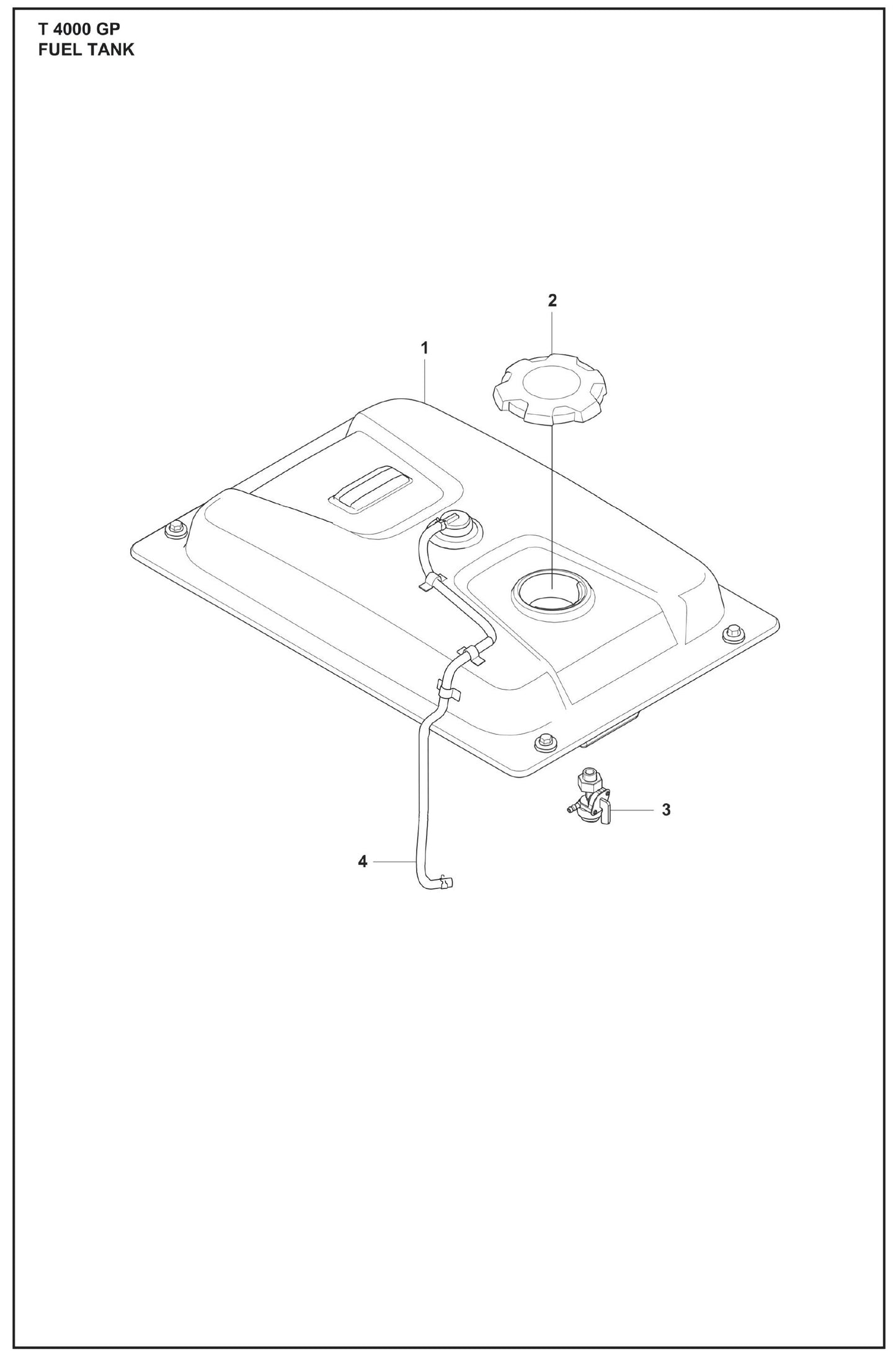 Fuel Tank Parts For T 4000 GP Parts By Husqvarna