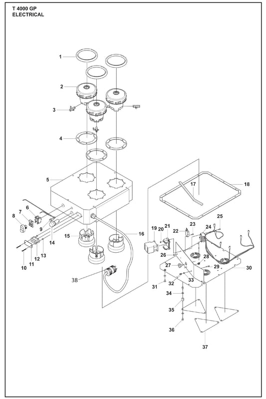 Electrical Parts For T 4000 GP Parts By Husqvarna