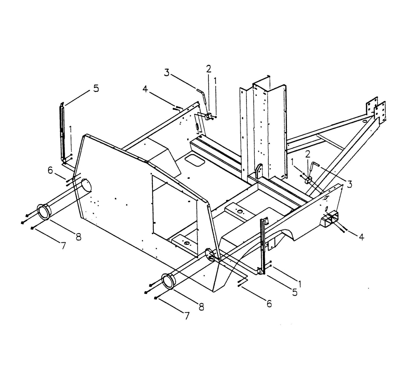Maxi-Lite Laydown 6-8KW-Taillights,Door Props and Outrigger Locks Parts By Allmand