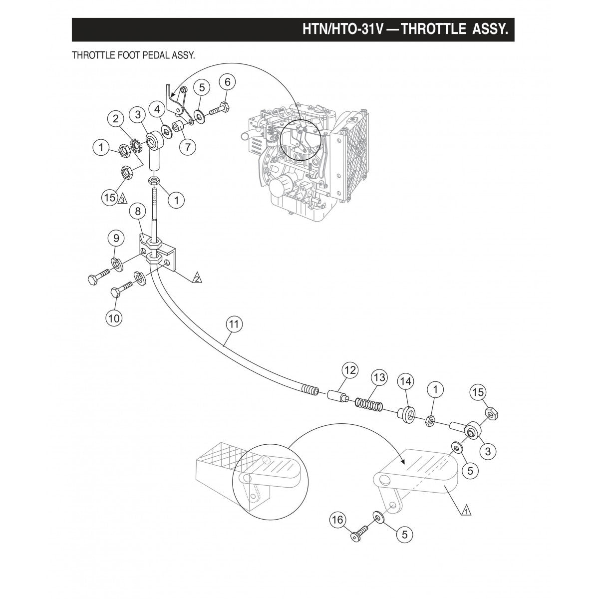 HTN-31VTCSL5 HTO-31VTCSL5 Throttle Assembly
