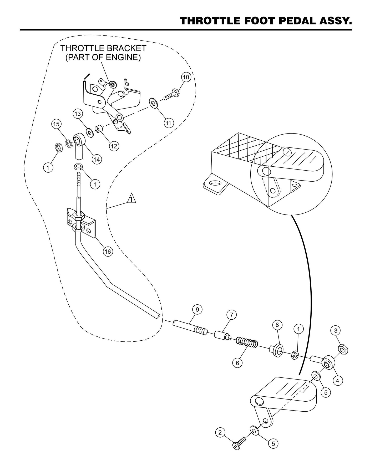 HHN31VTCSL5 Throttle Foot Pedal Assembly