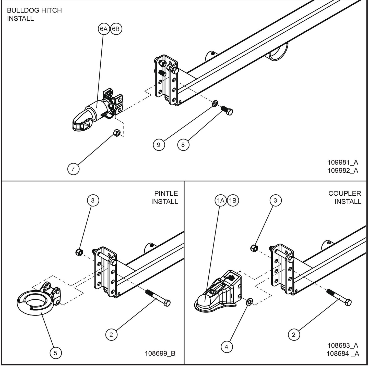 ECLIPSE AB 2400 SE ARROW BOARD Tongue Coupler Options parts by allmand