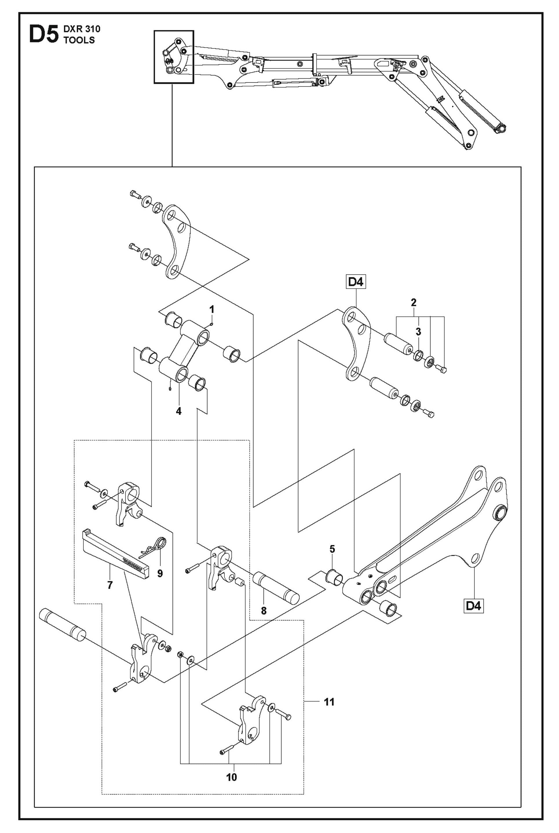 Tools Parts for DXR 310 By Husqvarna