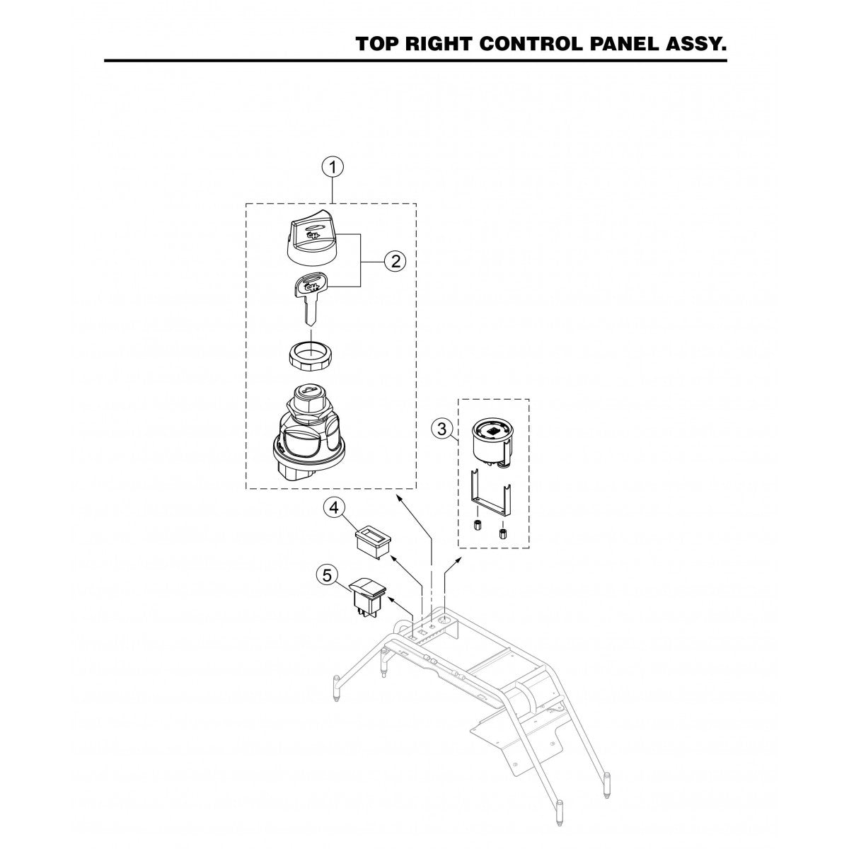 HHNG4 HHNG5 Top Right Control Panel Assembly