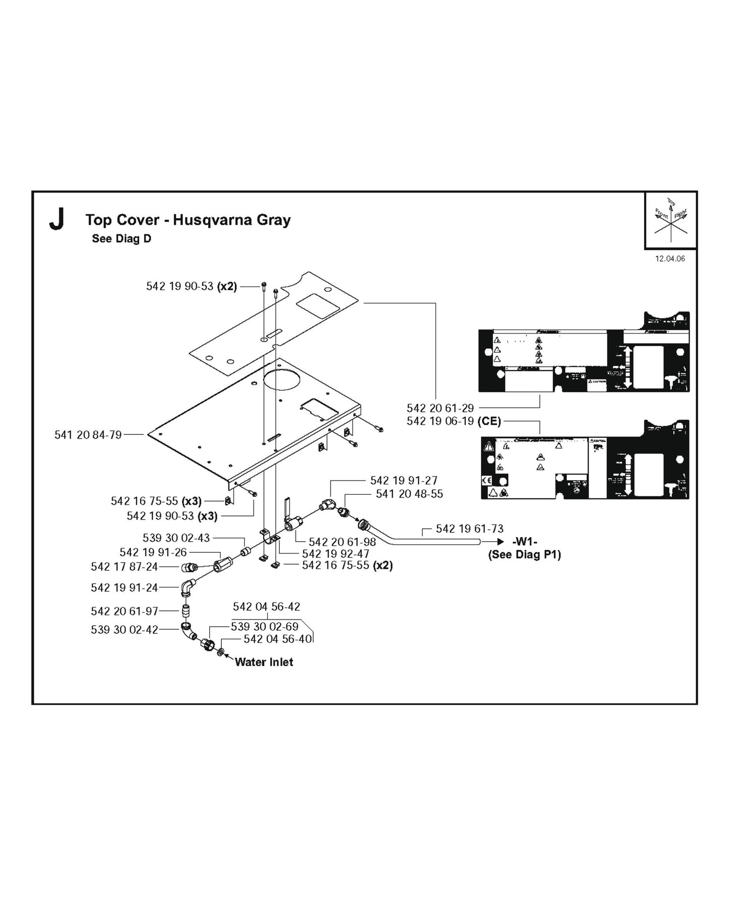 Top Cover-Husqvarna Gray Parts for FS4800 D By Husqvarna