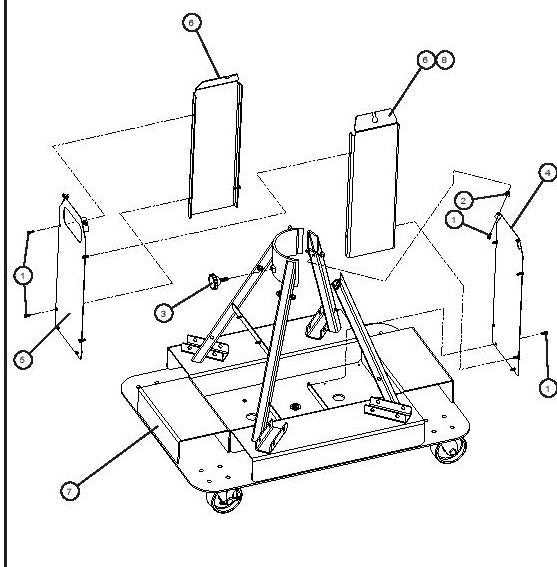 NIGHT-LITE E-SERIES ELECTRIC WINCH PORTABLE LIGHTS Tower Base Pedestal and Covers parts by allmand