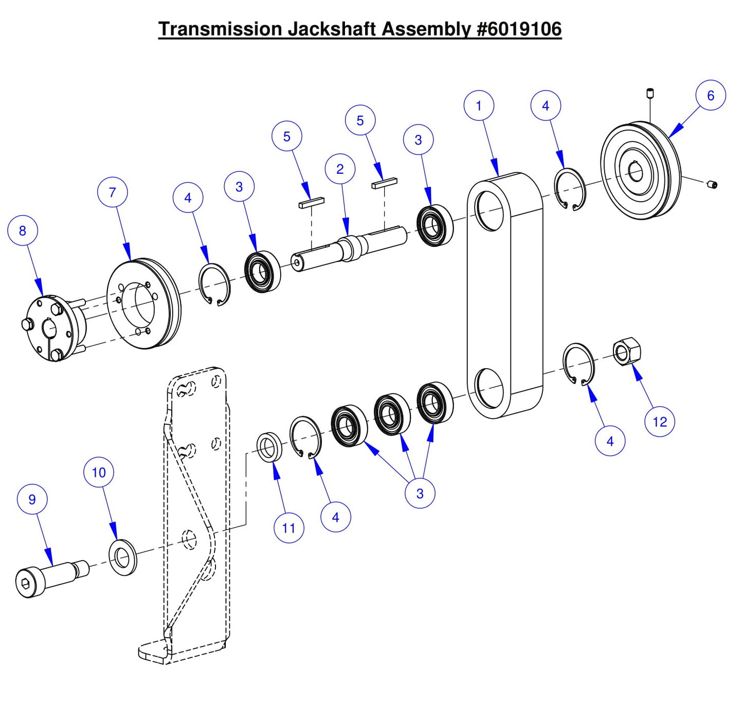 CC6561-3 Transmission Jackshaft Assembly