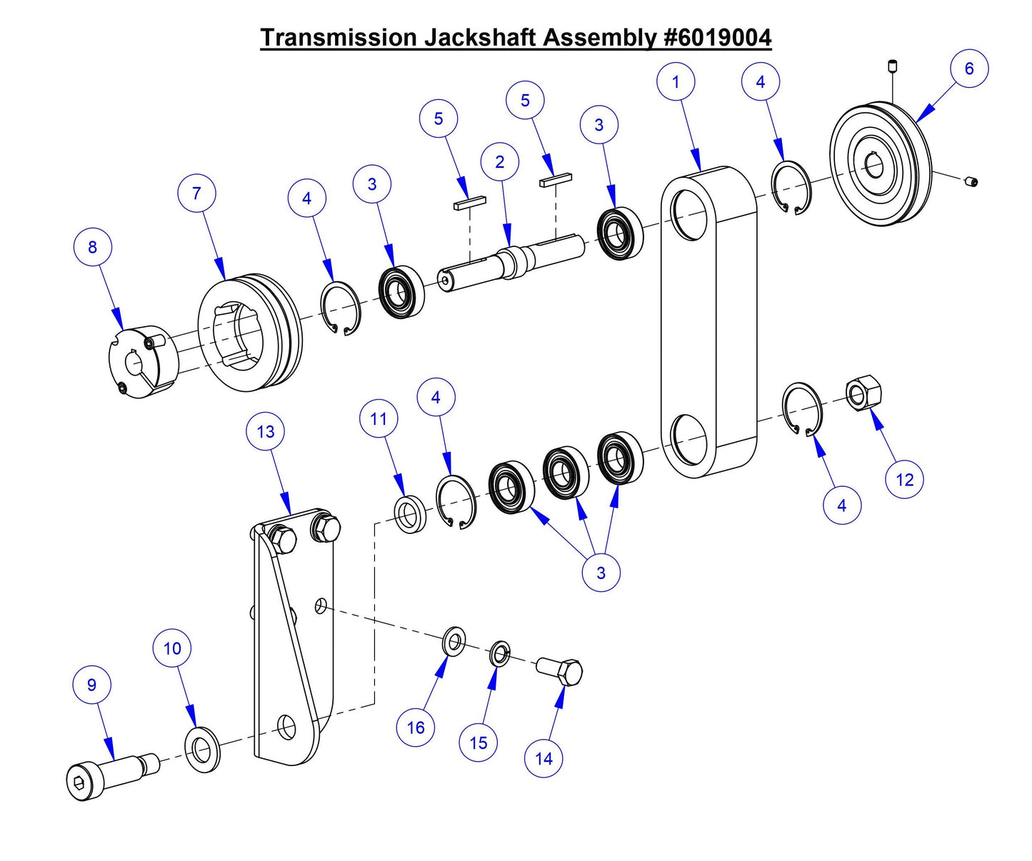 CC6566 Transmission Jackshaft Assembly