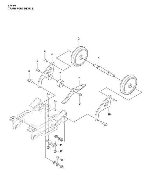 Transport Device Parts For LFe 60 By Husqvarna