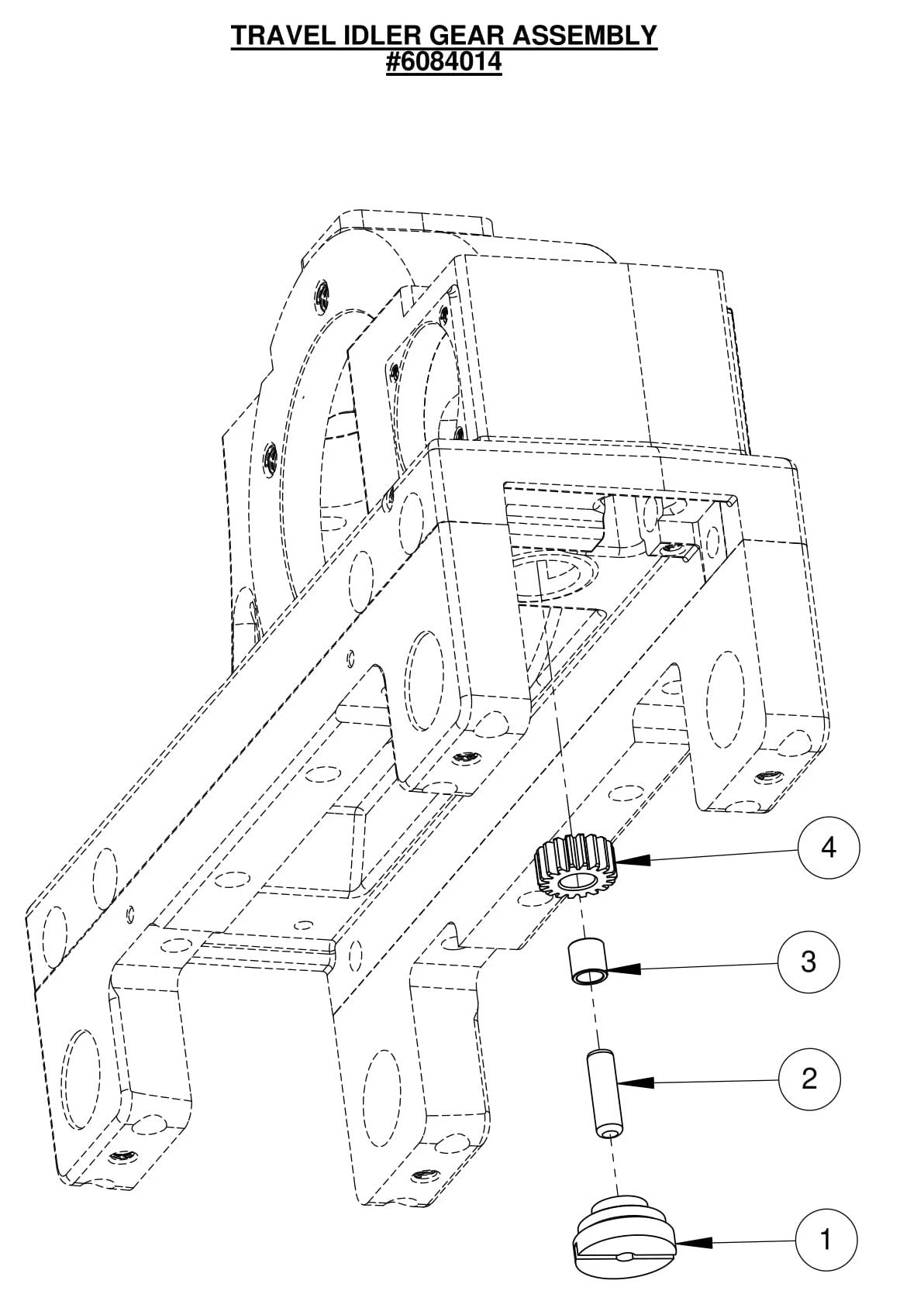 CC1600 Travel Idler Gear Assmbly