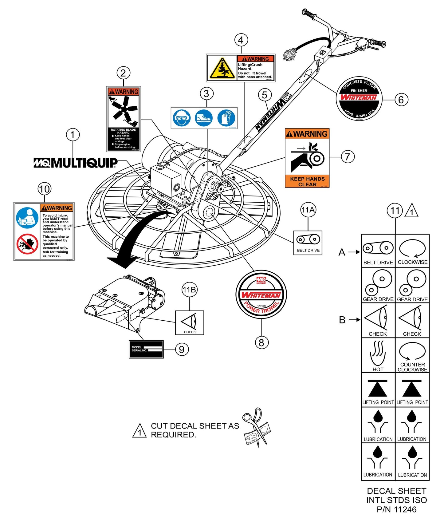 J36E2 Nameplate and Decals Assembly Parts