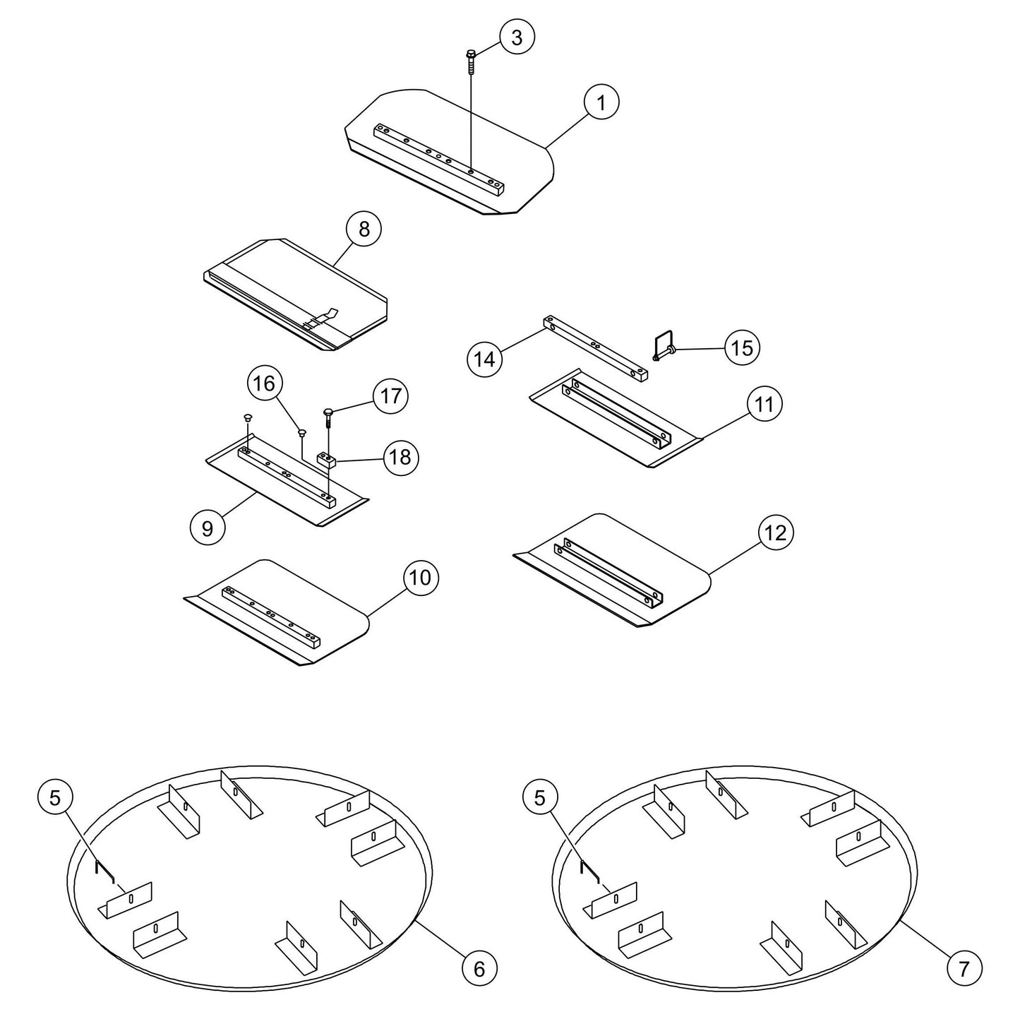 J36E2 Blades Assembly Parts by Multiquip whiteman