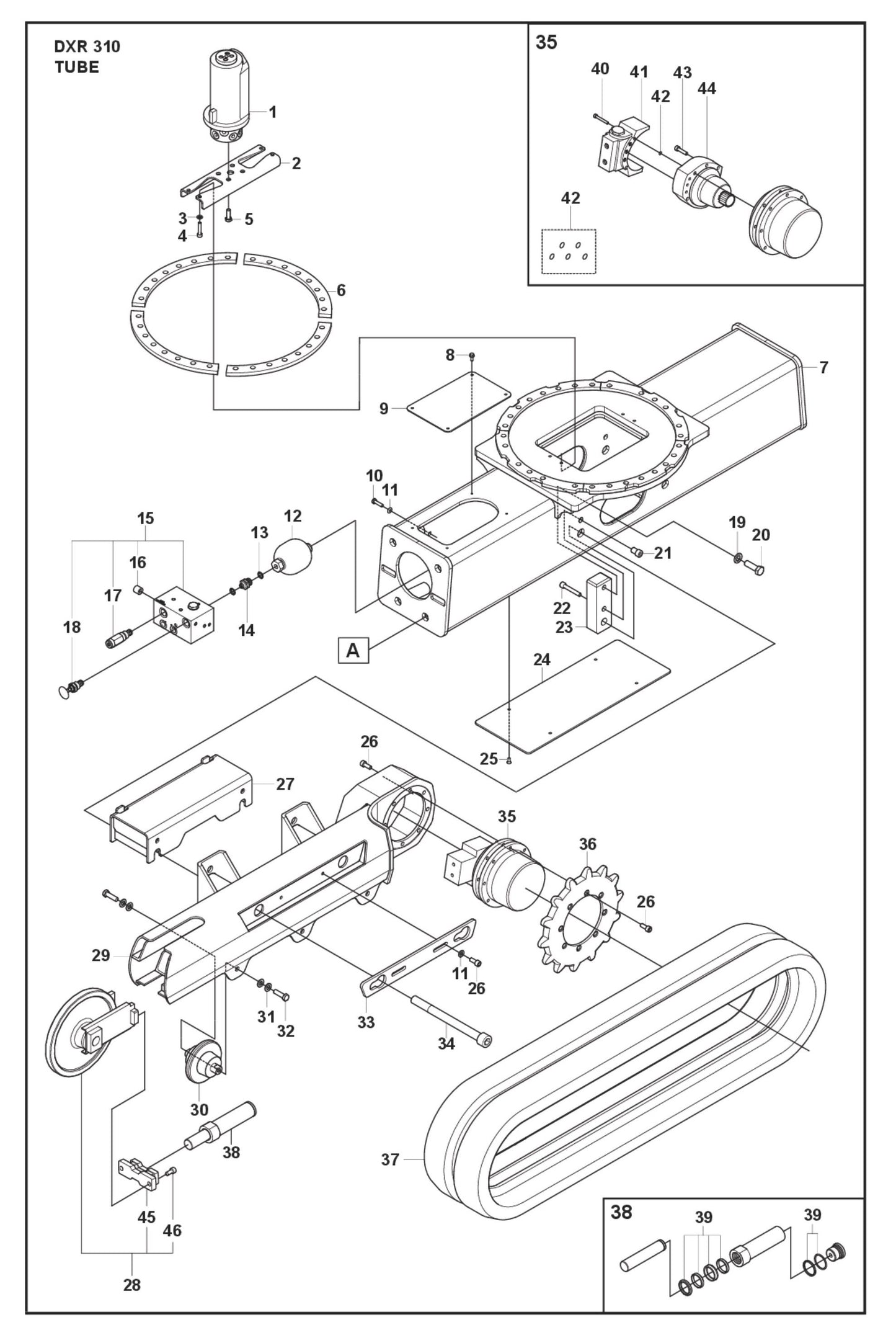 Tube Parts for DXR 310 By Husqvarna