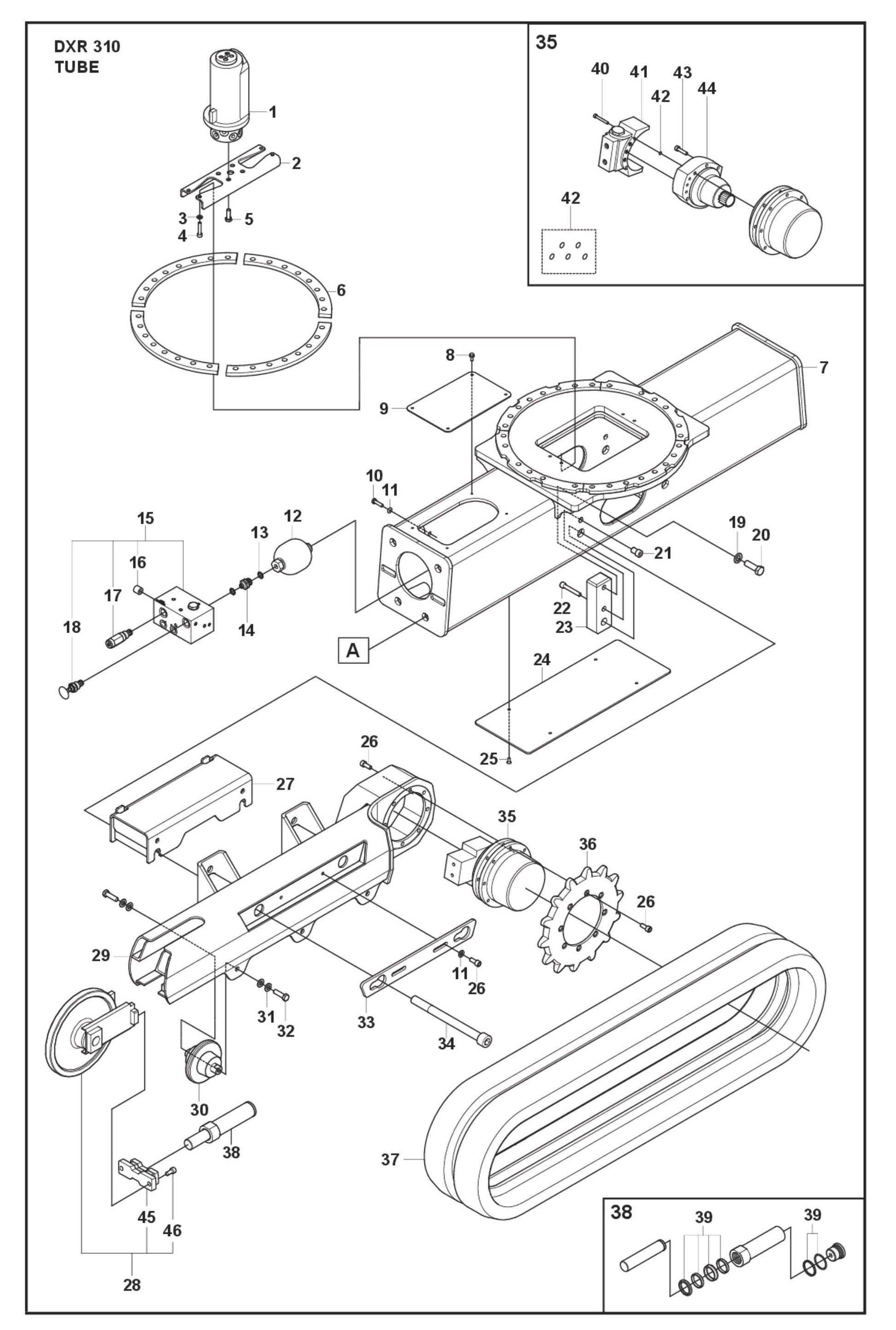 Tube Parts for DXR 310 By Husqvarna