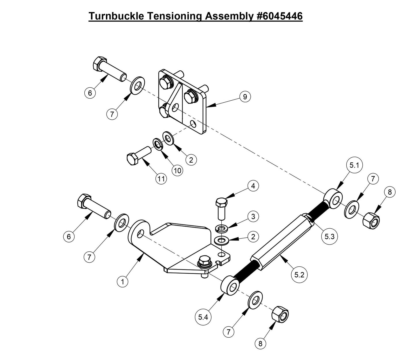 CC4144DXL-3 Turnbuckle Tensioning Assembly