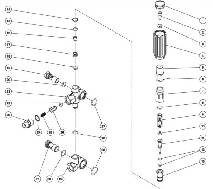CBA-3003, CA-3004, CA-3304, CA-3504, CA-4004, CA-4004, CBA-3003, CBA-3004, CBA-3504, CBA-4004, CBA-2504, JP-3004, JP-3004, JP-3304, JP-3504, JP-4004 Unloader assembly Parts By Mi-T-M