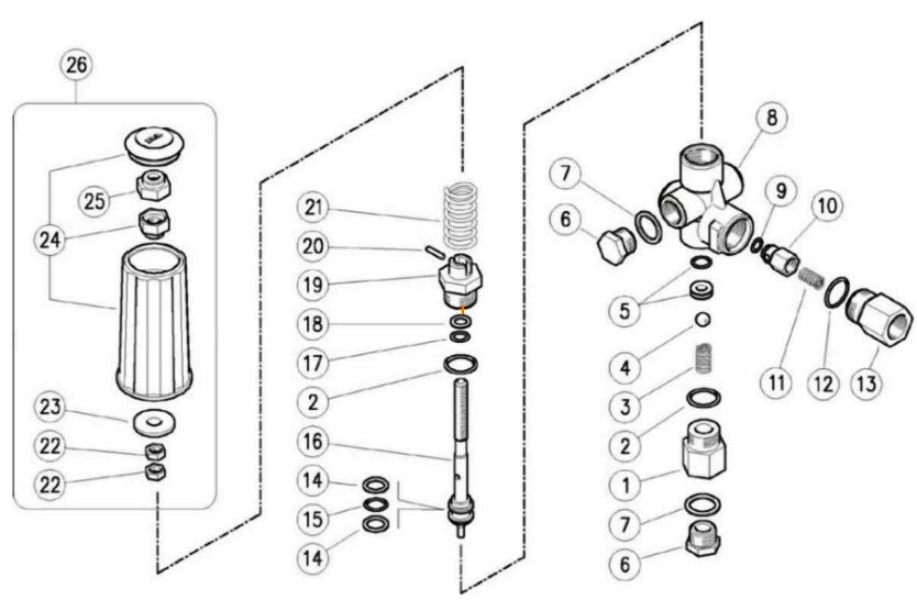 CA-3504-1MHB, CA-4004-0FHG/0FHA/1MHB Unloader Assembly Parts by Mi-T-M