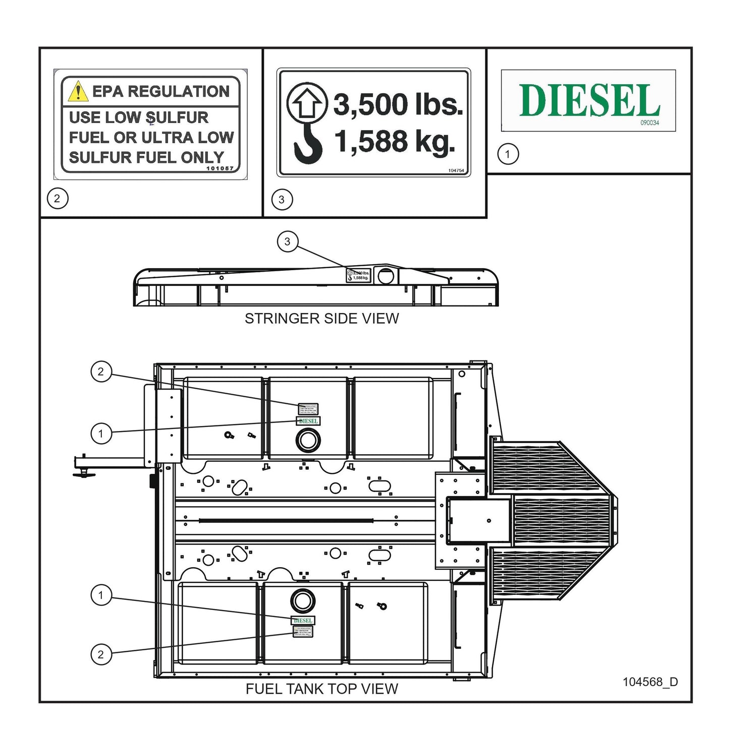 Universal Trailer Decals (Fig 3) Parts By Allmand