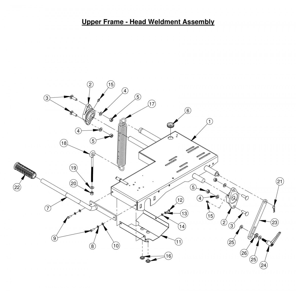 CC500 MXL2 Upper Frame - Head Weldment Assembly Parts