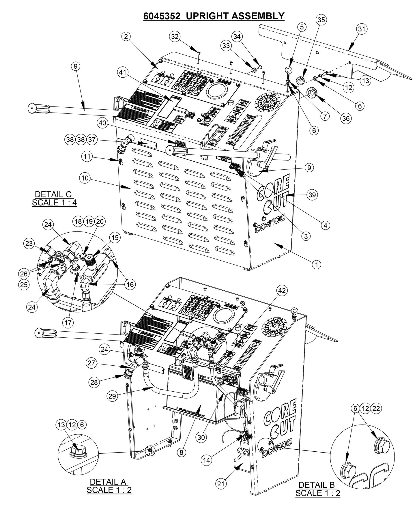 CC4120 /30EXL-3 Upright Assembly