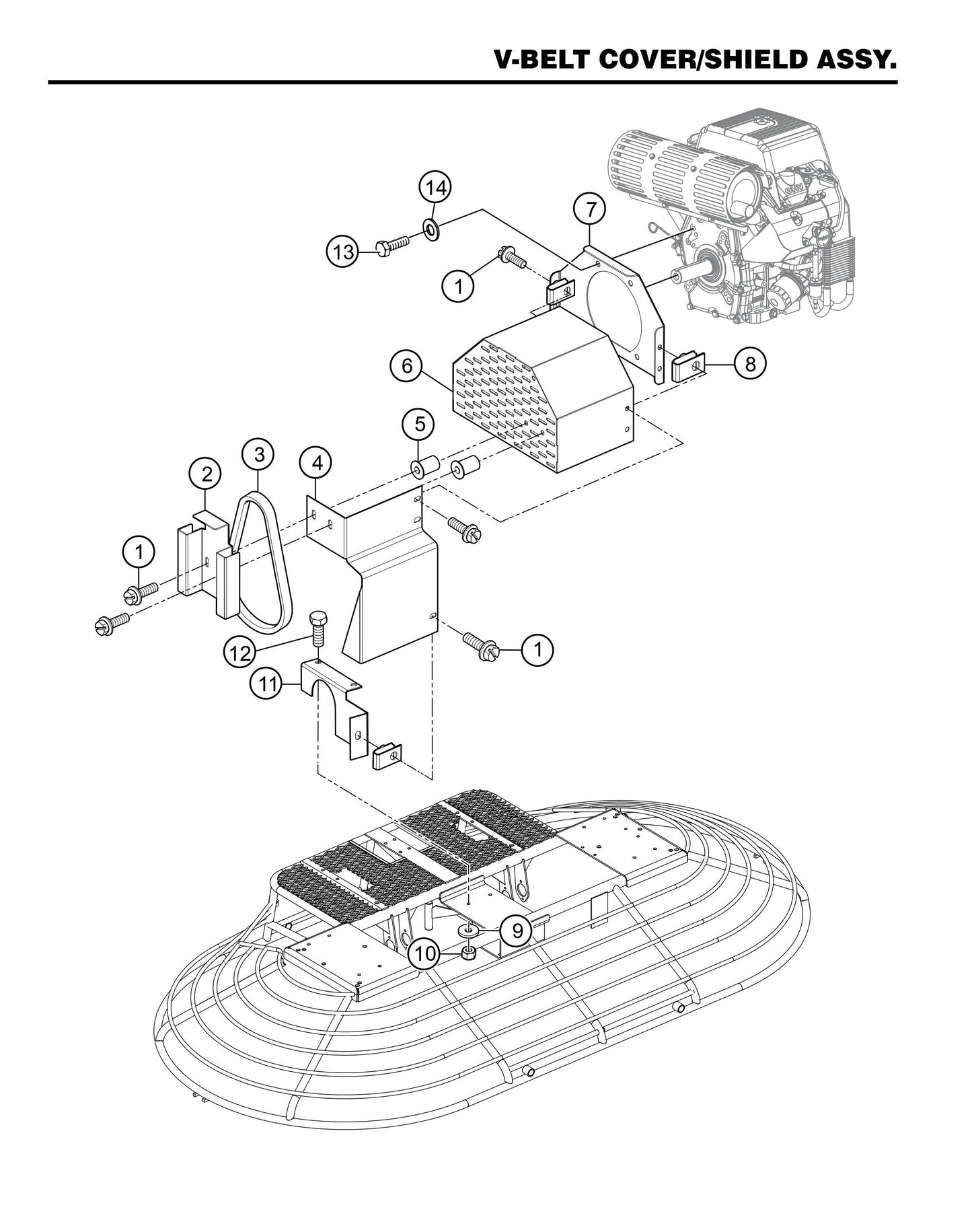HTNS5S-2 V-Belt Cover/Shield Assembly