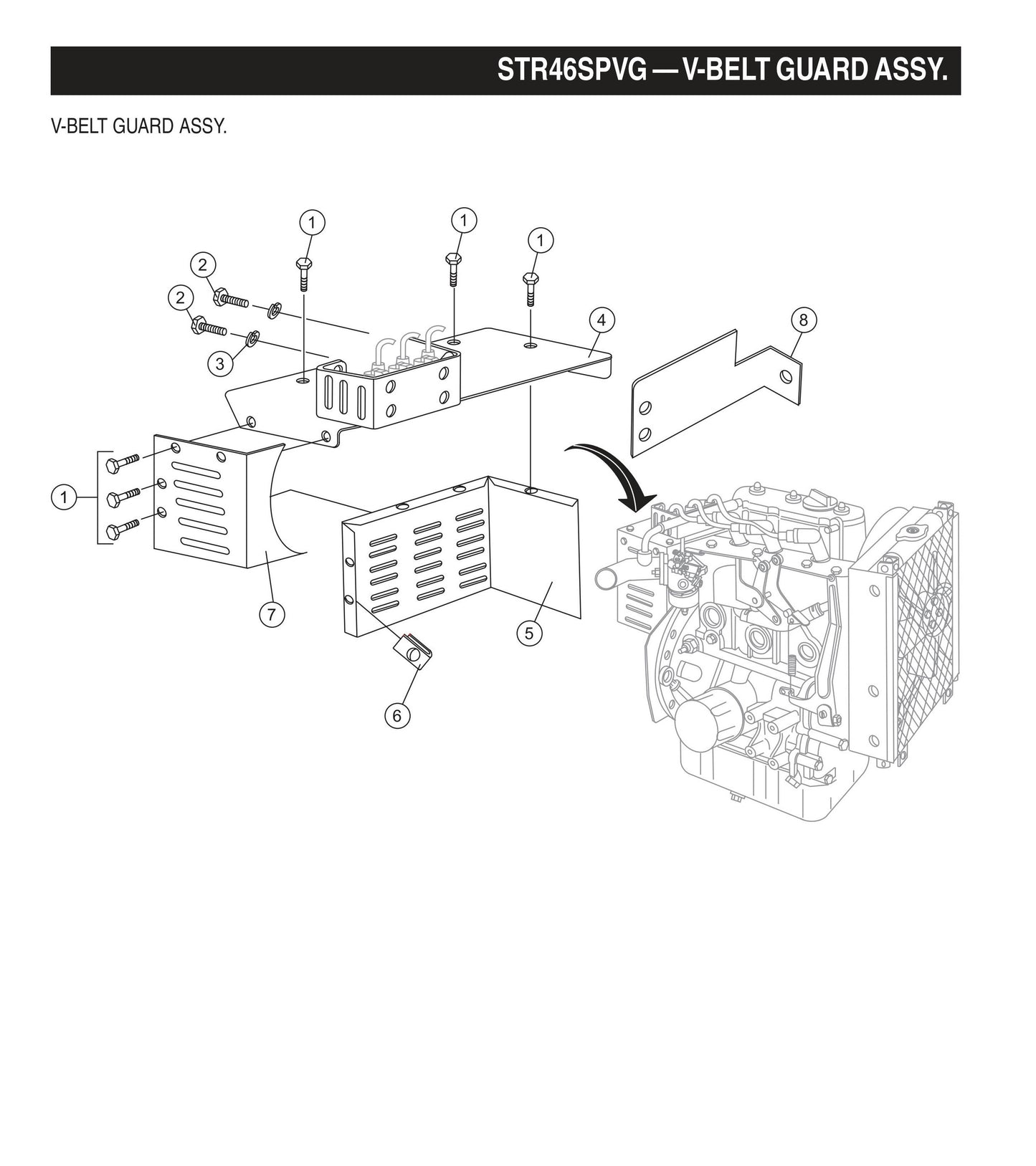 STR46SPVG STOW-V-Belt Guard Assembly