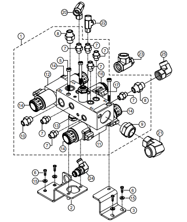 AAAA RX1575- Valve Block Assembly Parts By Multiquip