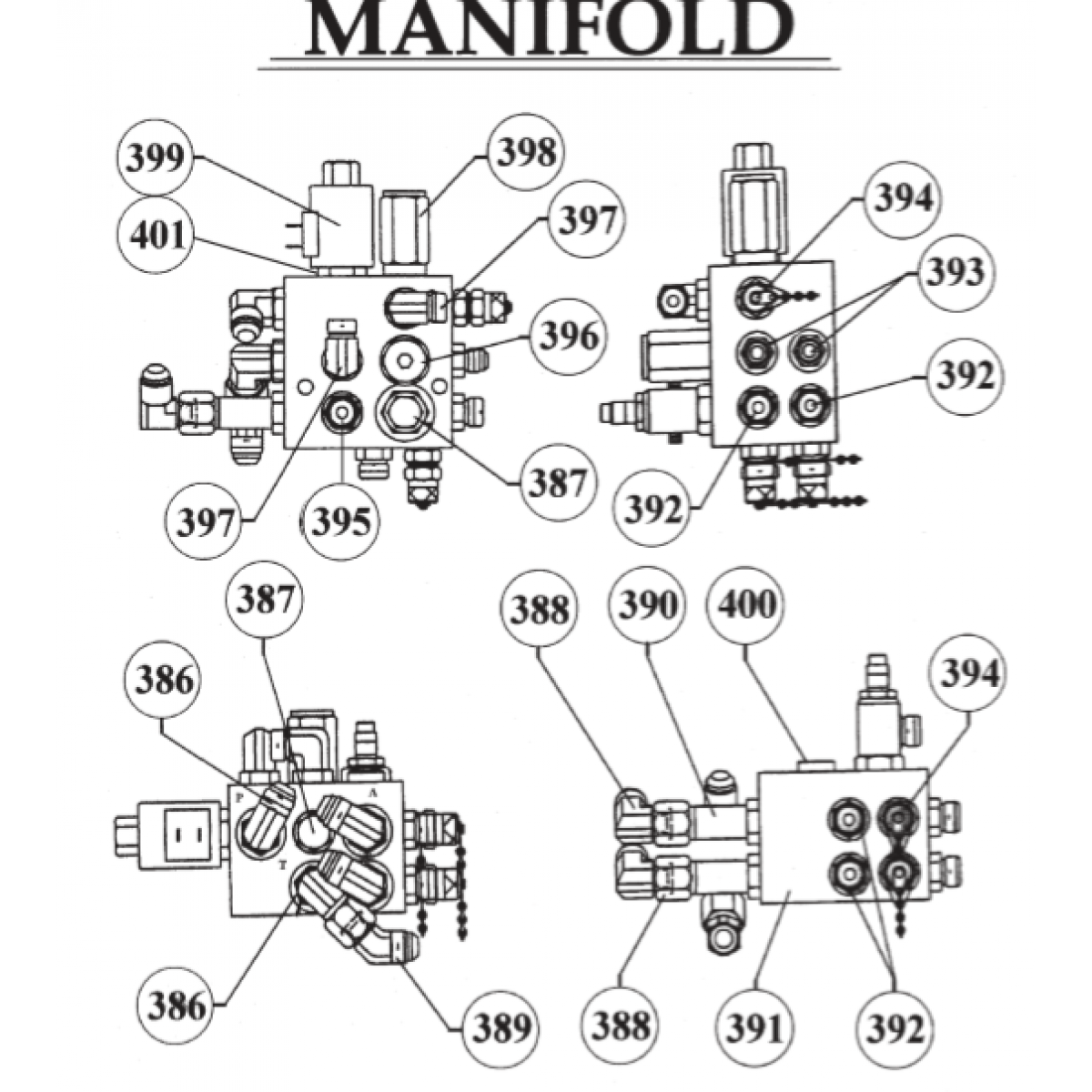 A VR-36HA — Hydraulic Manifold Parts By Multiquip