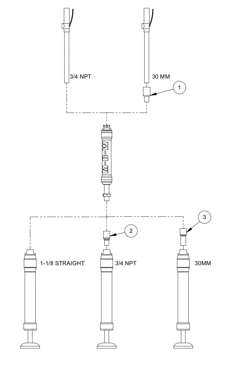 VS77 Threaded Adapters Assembly Parts By MBW