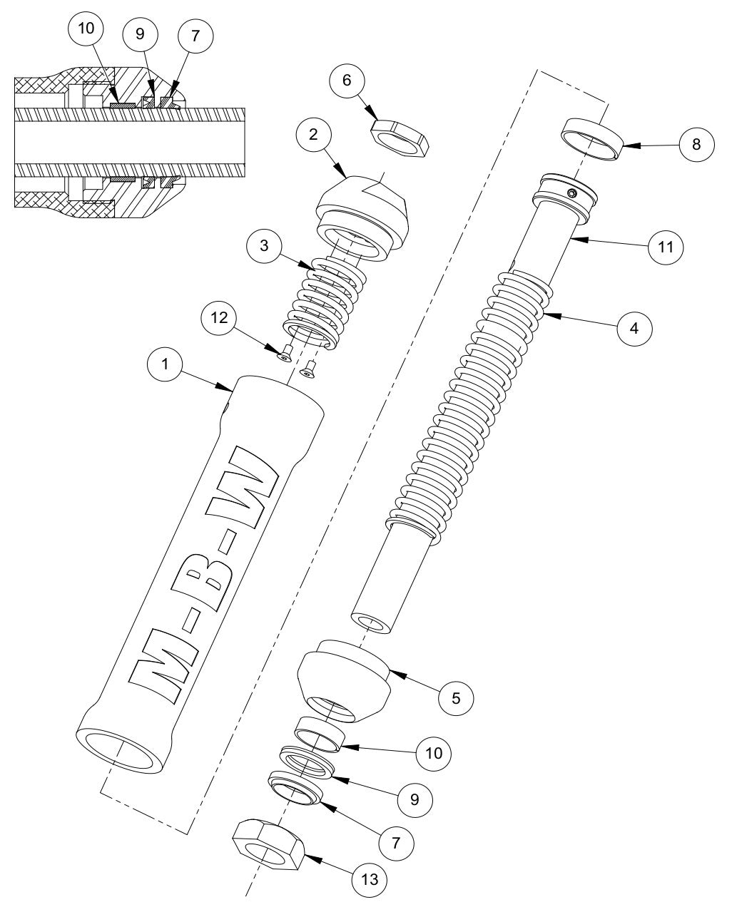 VS77 Vibration Suppressor Assembly Parts By MBW