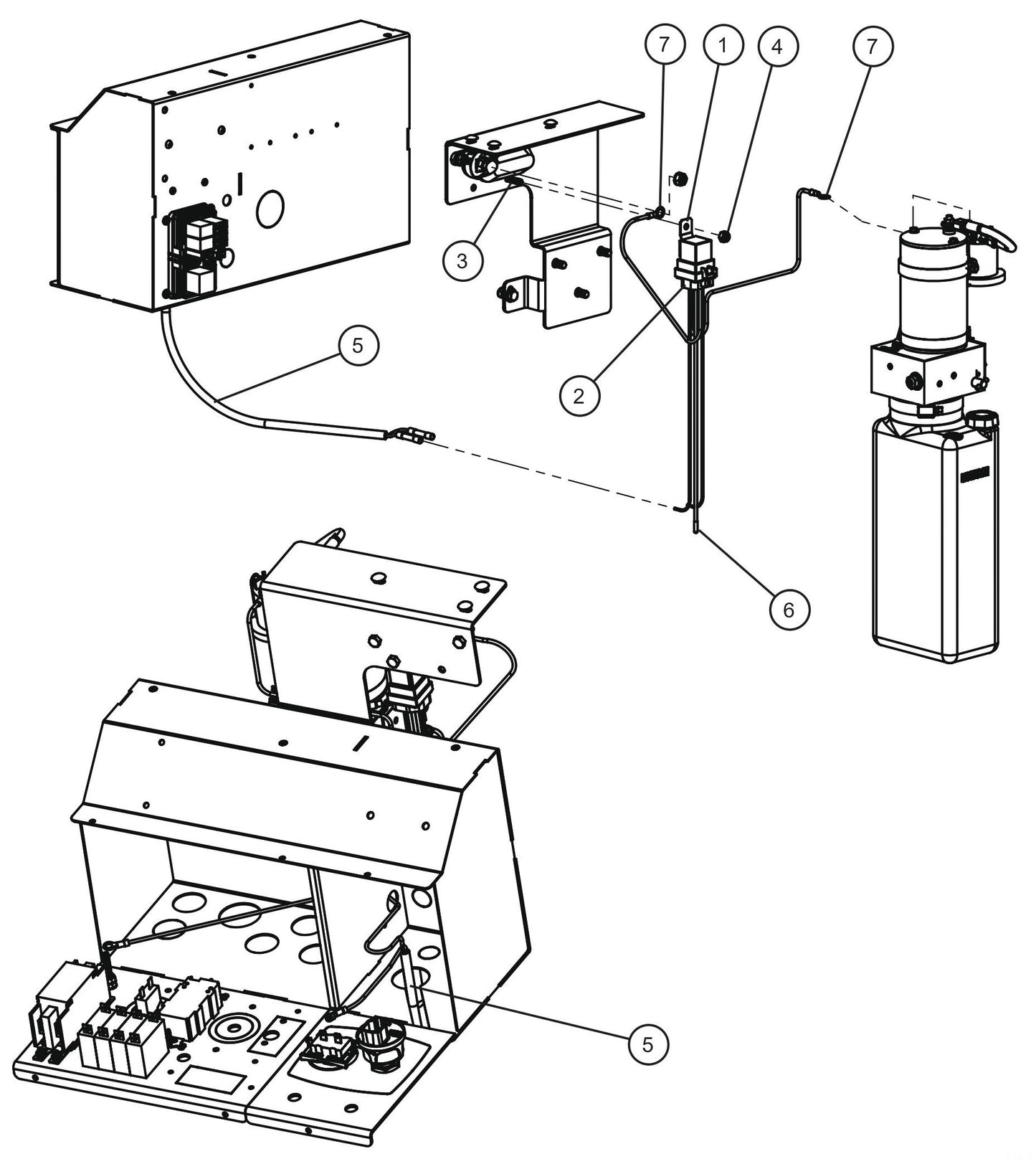 V Series Night-Lite Pro II Vertical Tower Pump-Key Switch Relay Parts By Allmand