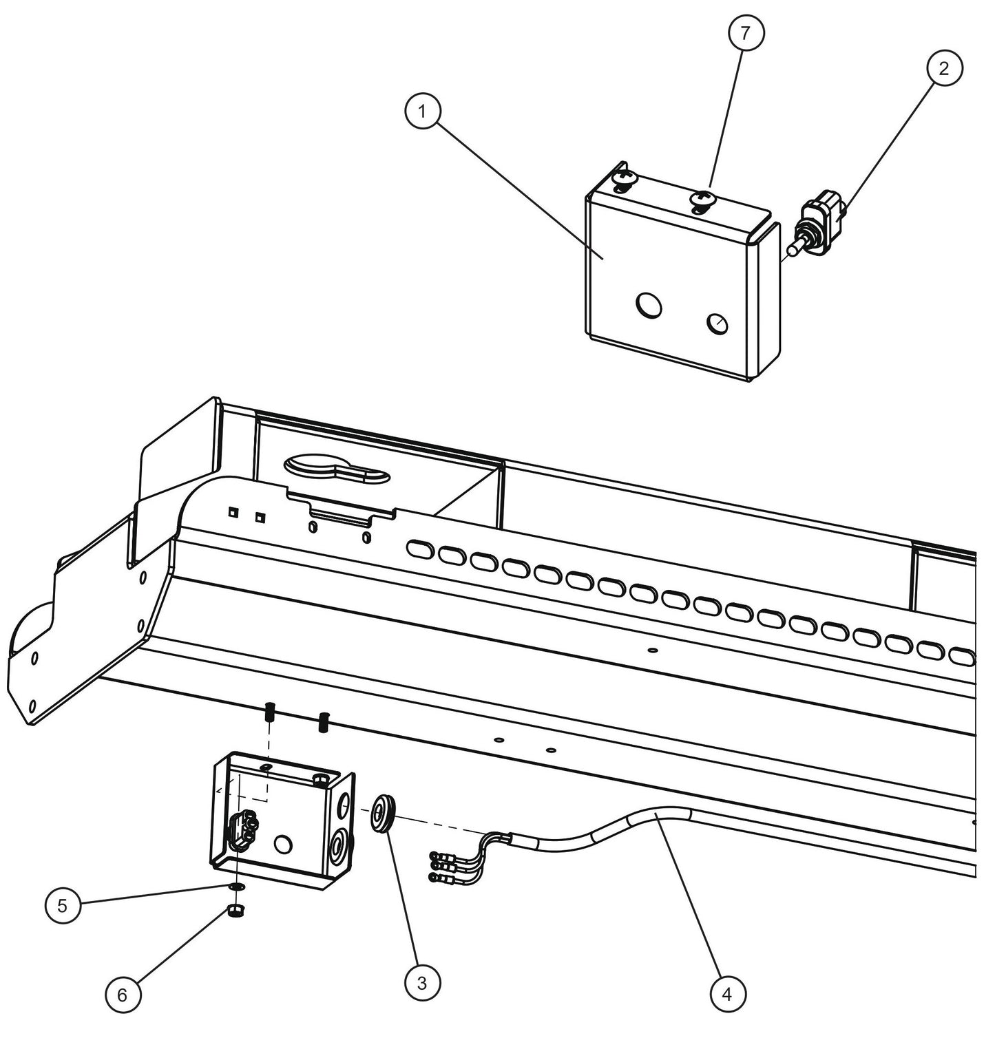 V Series Night-Lite Pro II Vertical Tower Switch Panel Parts By Allmand