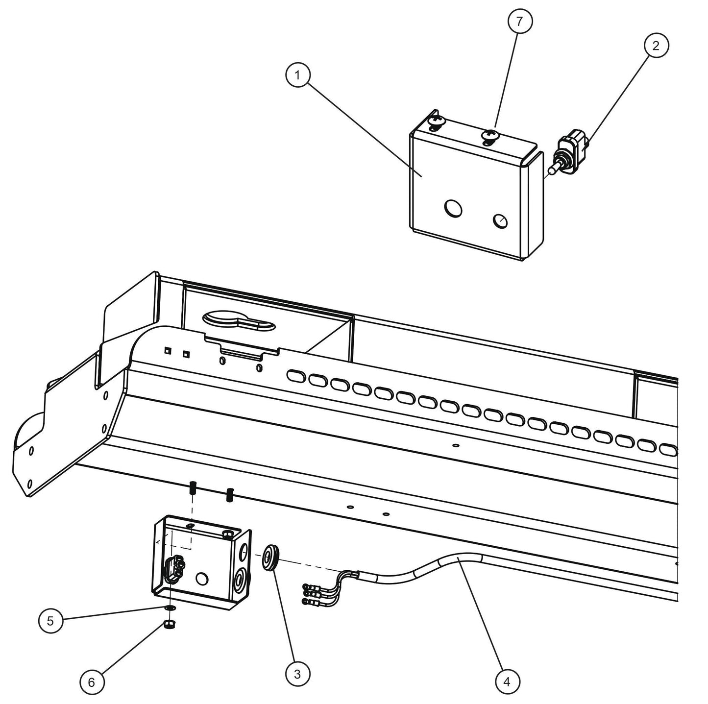 CE V-Series Night Lite Pro II Vertical Tower Switch Panel Parts By Allmand