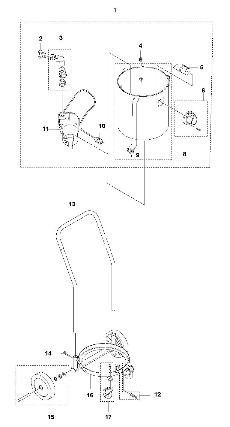 W250P Tank Assembly Parts