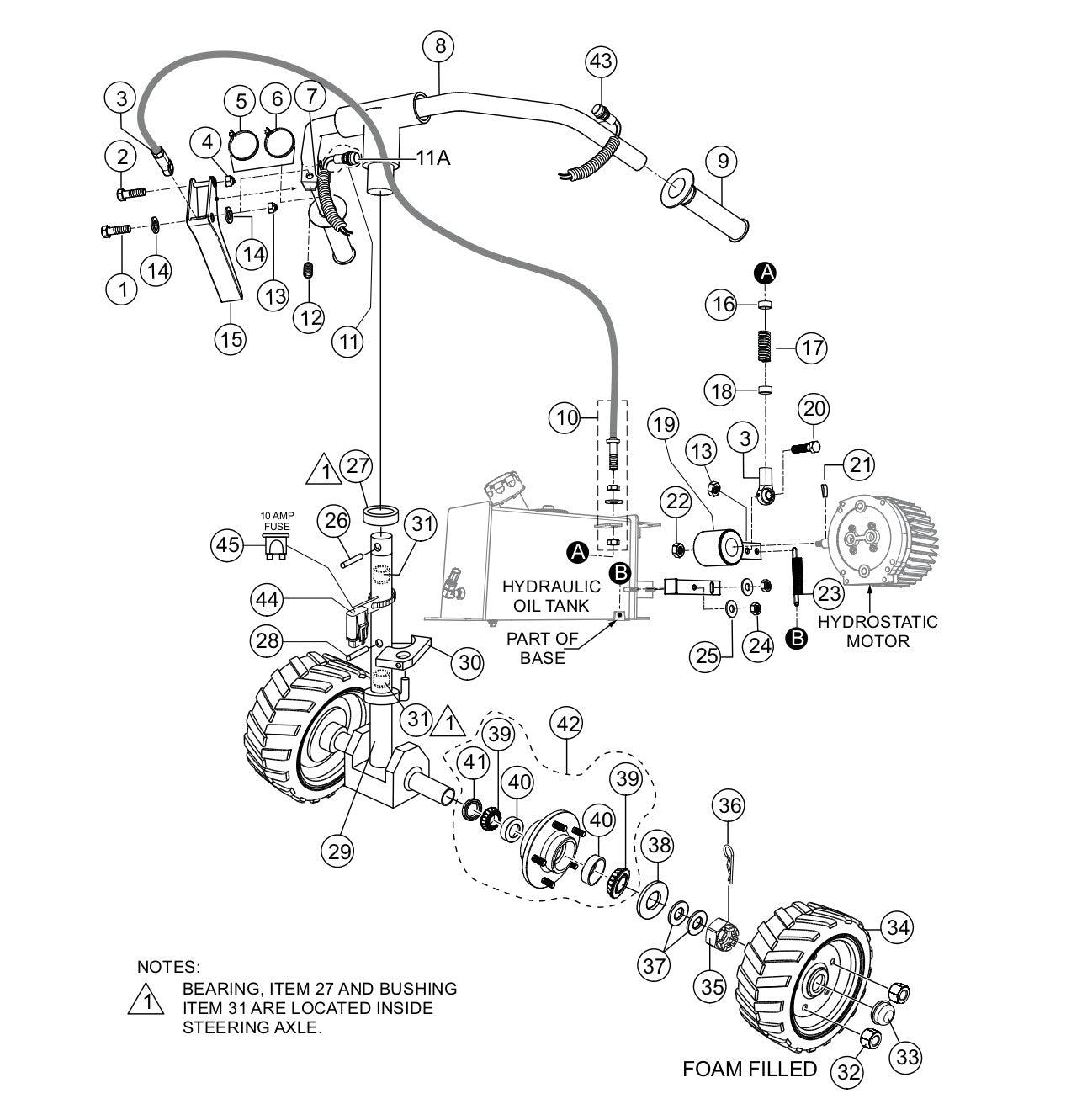 WBH-16EF Steering and Control Assembly Parts by Multiquip Whiteman