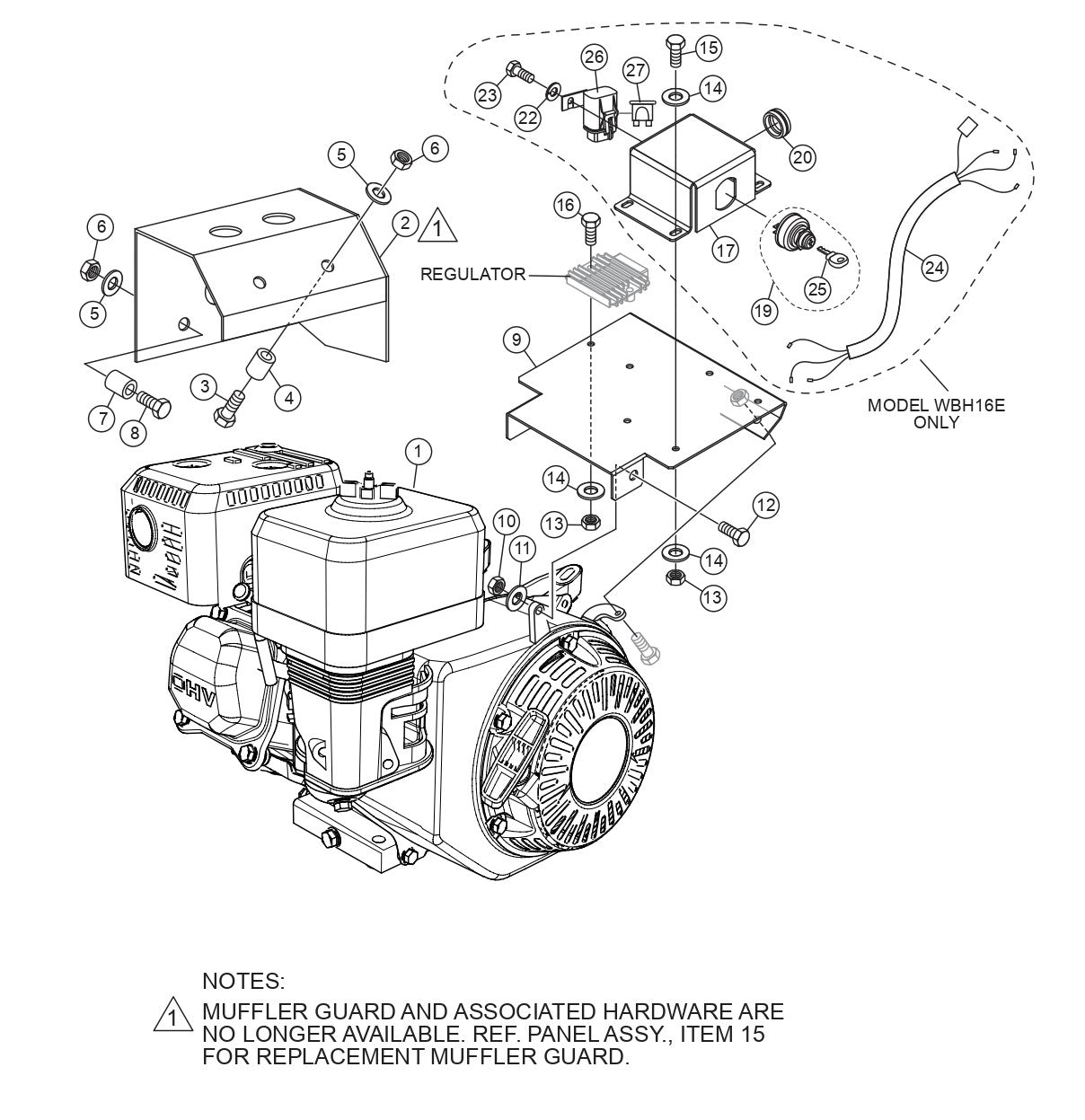 WBH-16 Engine Assembly Parts by Multiquip Whiteman