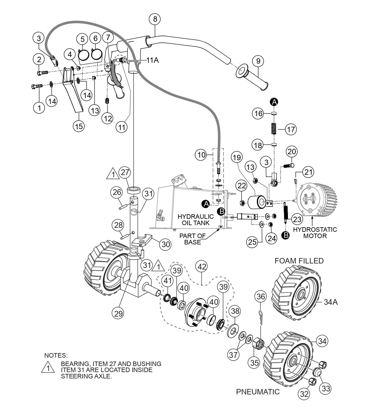 WBH-16 Steering and Controls Assembly Parts by Multiquip Whiteman