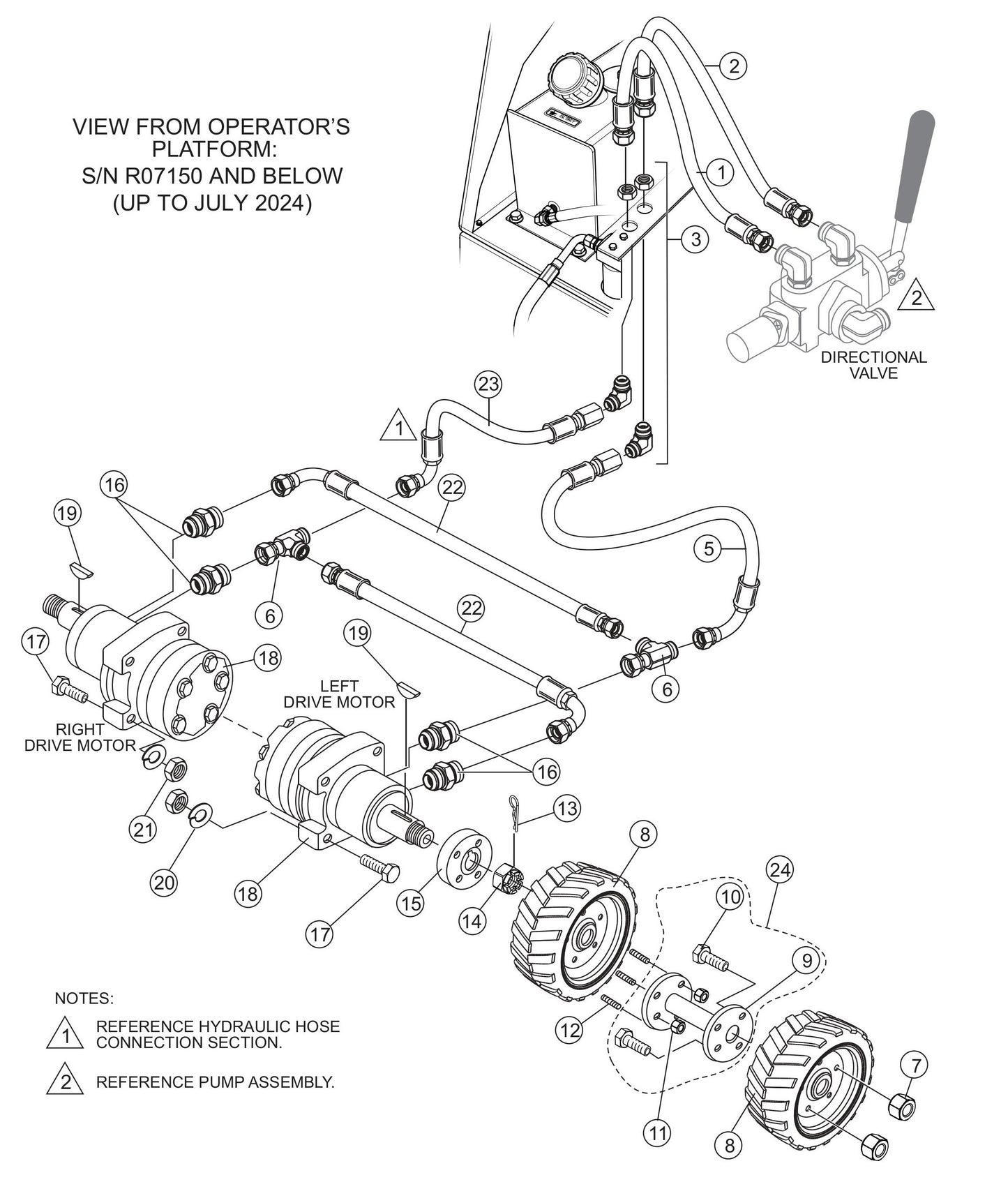 WBH-21EFP White/Danfoss Hydraulic Drive 1 Assembly Parts by Multiquip Whiteman
