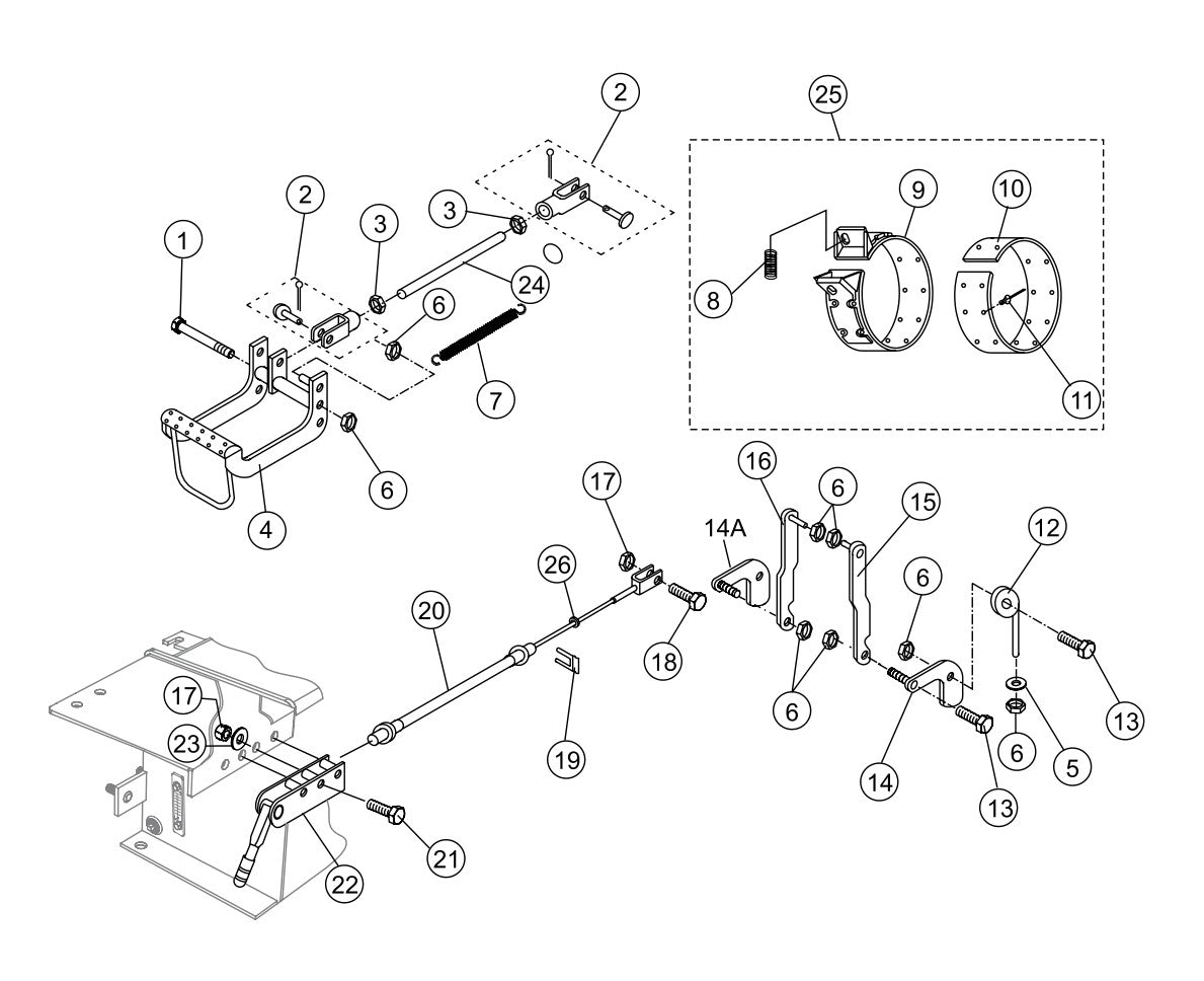WBH-21EFP Brake Assembly Parts by Multiquip Whiteman