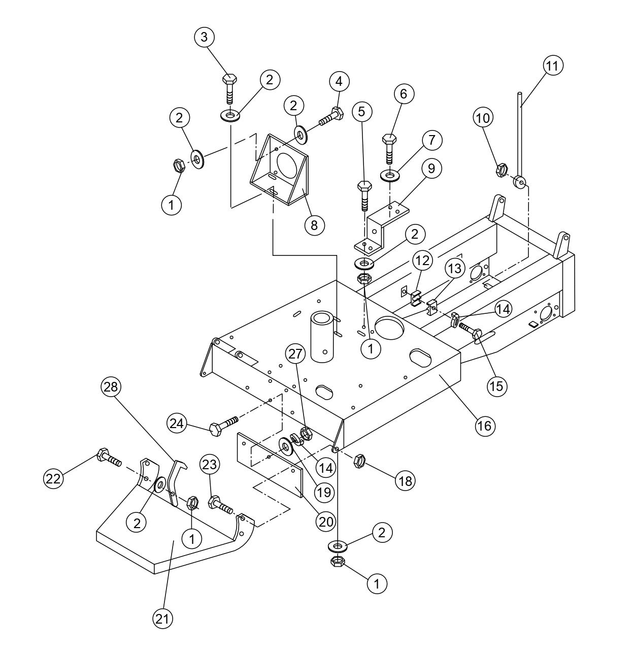 WBH-21EFP Chassis Assembly Parts by MUltiquip Whiteman